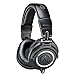 Audio-Technica ATH-M50x Closed-Back Professional Monitor Headphones - 90° Swiveling Earcups (Black) + Headphone Case + 1/4 inch TRS Extension Cable + Cloth – Deluxe Headphone Bundle