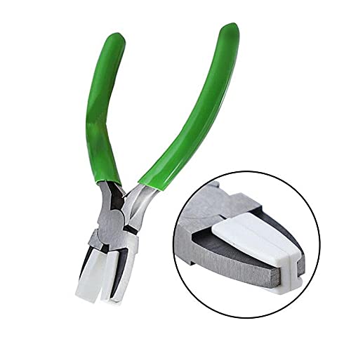Alicates De Punta Plana De Nailon Telituny - Mini Para Joyería, Acero Al Carbono, No Daña Alambres