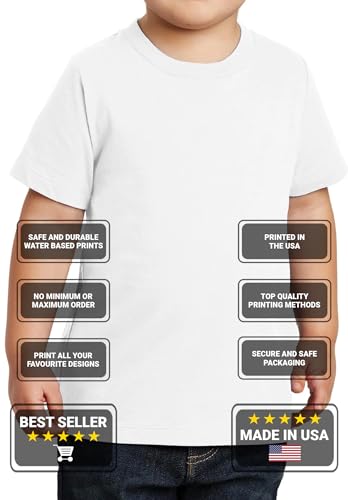 Custom Shirt for Boys Girls Toddler Personalized Your Own Image Photo Text T-Shirt Front/Back Print4