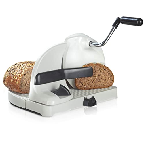 Wenko Trancheuse à Pain Manuelle, épaisseur de découpe réglable, Couteau Acier INOX - Plastique, 39x20x31 cm, Blanc