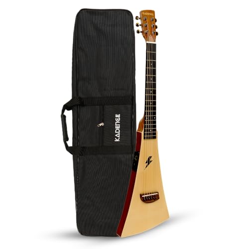 Image of Kadence WNE-01 Wanderer 36 inch Electro Acoustic Guitar | Slim Body | Travel Friendly | Spruce Wood | Comes with Bag | Includes Learning Course | Natural