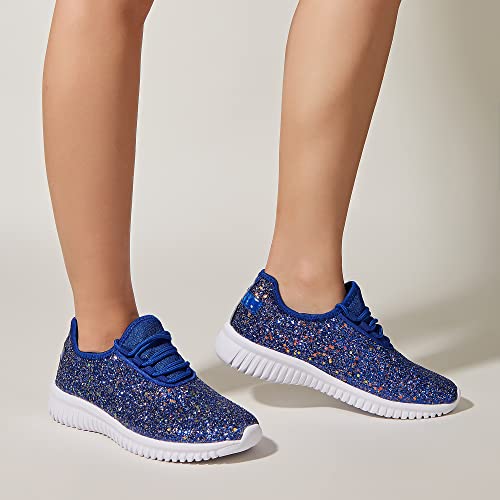 Image of K KIP WOK Fashion Glitter Sneakers for Womens Silp On Running Shoes Lightweigt Tennis Walking Sneakers