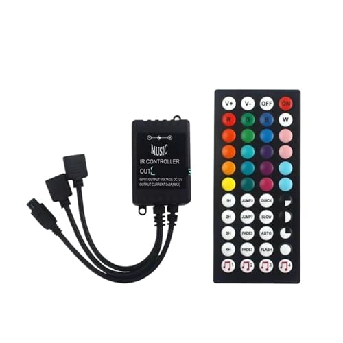 Variateur IR 44Keys music 1to2 pour ruban LED RGBW : animez vos soirées à la maison