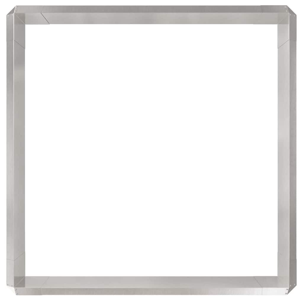 Schneckenzauns 8 STK. 100 x 3,5 x 25 cm Edelstahl Silber,Beeteinfassungen,874879