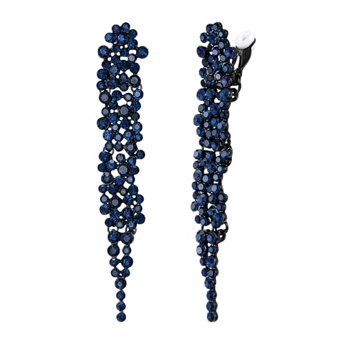 Aretes colgantes de cristal rhinestone de estilo art deco