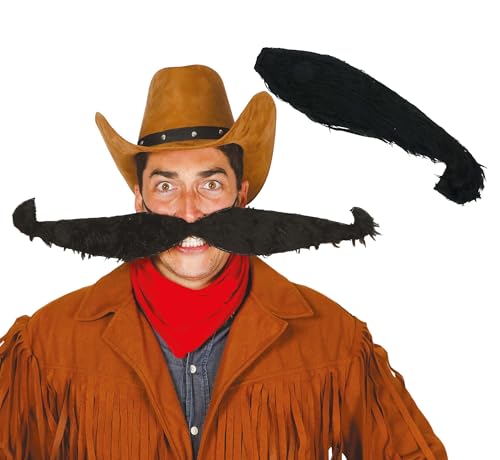 Generique Maxi bigode preto 55 cm adulto