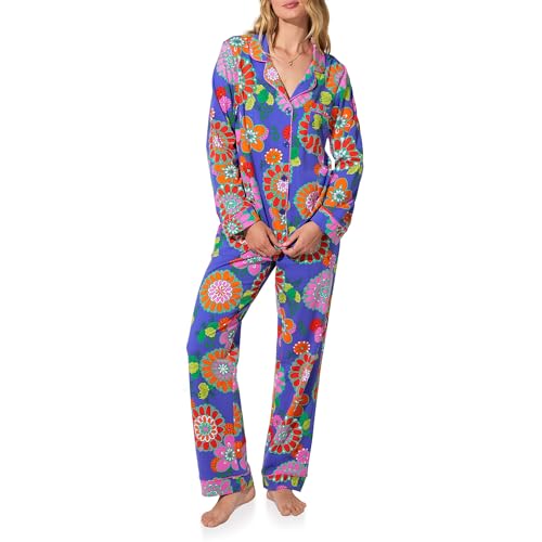 Image of BedHead PJs Women's X Trina Turk Long Sleeve Classic Stretch Jersey Pj Set