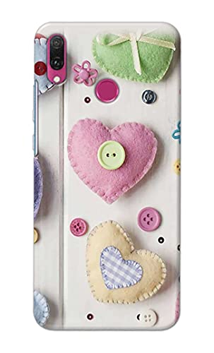 Image of PRINTFIDAA Heart Shape Hard Back Cover for Huawei Y6 (2019) / Huawei Y6 Prime (2019) Back Cover -(P6) KAT1010