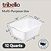 Tribello 2-Pack Dish Pans for Kitchen Sink, Plastic Tub Dishpan Wash Basin and Foot Bath for Soaking Feet, Wash Bucket for Washing and Storage Cleaning Supplies - 12 Quarts - Heavy Duty - (White)