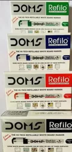 Image of DOMS White Board Marker (Set of 40, Blue, Black, Red, Green) (Set of 4, Black, Blue, Red, Green)