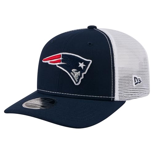 New Era Mens Navy New England Patriots 9SEVENTY Trucker Adjustable Hat