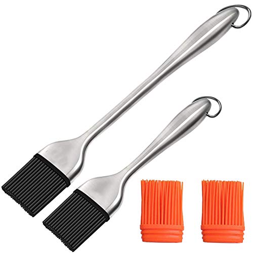 Limiwulw Pinceles de repostería a Prueba de Calor de Silicona para Pincel para Asar a la Parrilla Barbacoa Hornear Cocina para cocinar (Naranja)