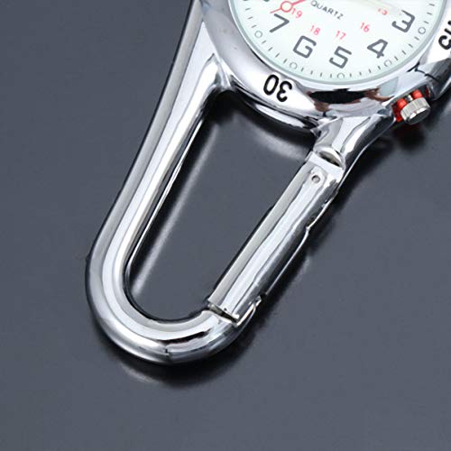 Scicalife Mochila de relógio de quartzo com clipe para cinto relógio unissex bolsa de bolso para méd