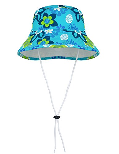 Tuga Girls Reversible Bucket Sun Hat (UPF 50+), Cristillo, Medium