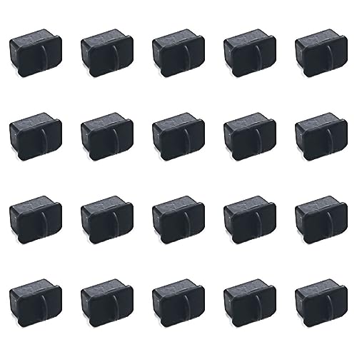 20 pcs SFP Ethernet Silicone Port Blanking Plug/ Dust Protector, Black