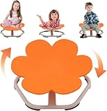 Sensory Spinning Chair for Kids Autism, Kids Swivel Chair Sensory Autism Toys, Sit and Spin Toys for Kids, Therapy Centers Sensory Room Items (Orange)