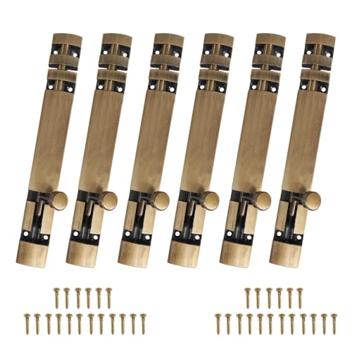 Image of Volo Premium 6 inch Xylo Tower Bolt /Door Latch /kundi /chitakni /Chitkini (Stainless Steel Rod) (Antique Brass Finish) (Size 150mm) (6 inch- 150 mm, 6)