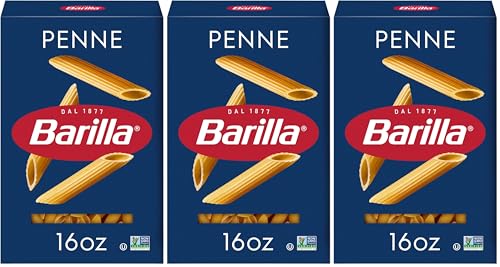 Barilla Penne Pasta, 16 oz. Box - Non-GMO, Made with Durum Wheat Semolina - Kosher Certified, (Pack...