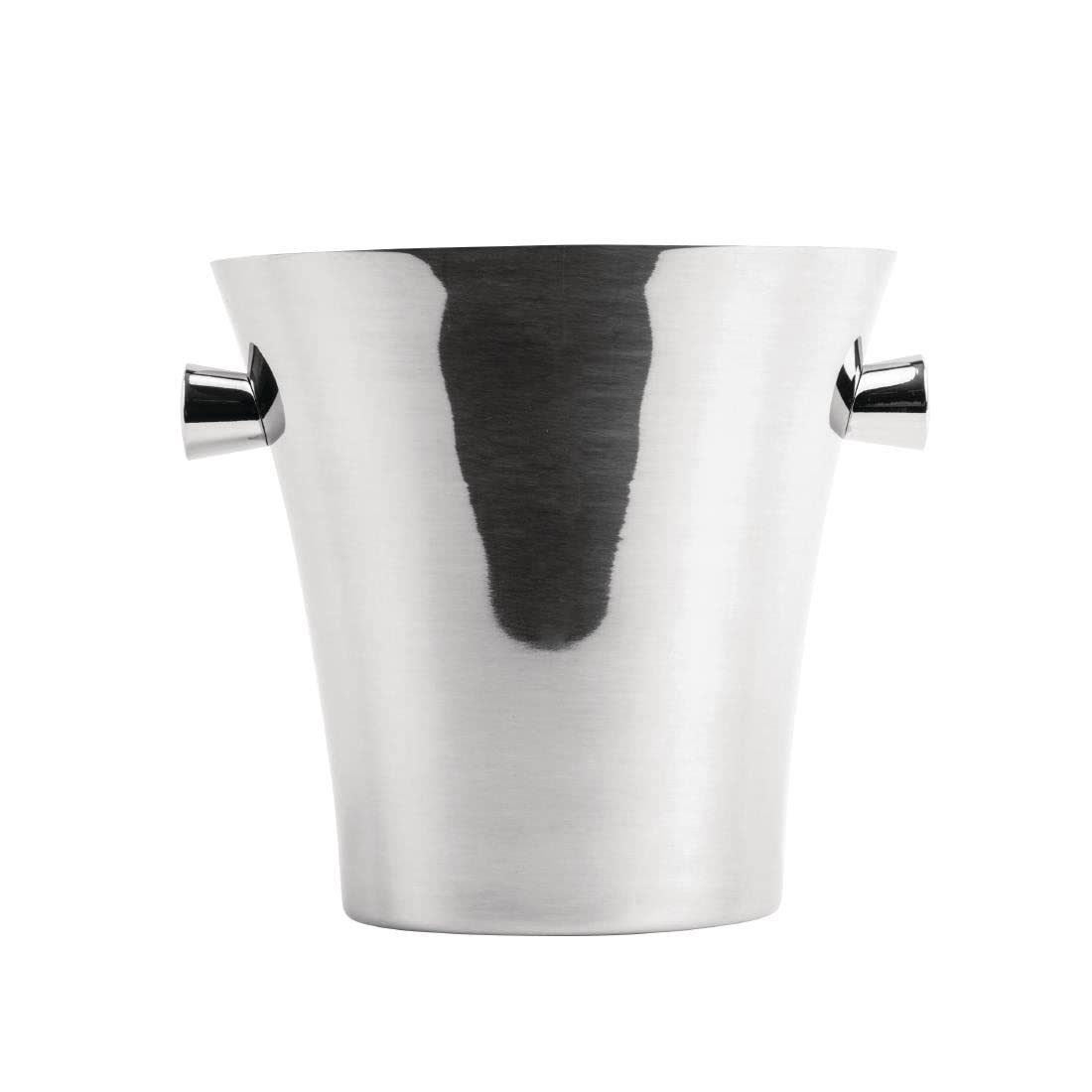 Olympia Seau à vin avec poignées, acier inoxydable massif, 210 (Ø) mm x 230 (H) mm, design évasé pouvant contenir plus de glace, pour bar, restaurant et usage domestique, DR594