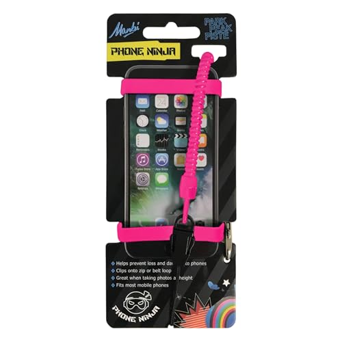 Manbi Phone Ninja anti-slip phone holder for bike handlebars, skiing, snowboarding, fits most phones - in Pink