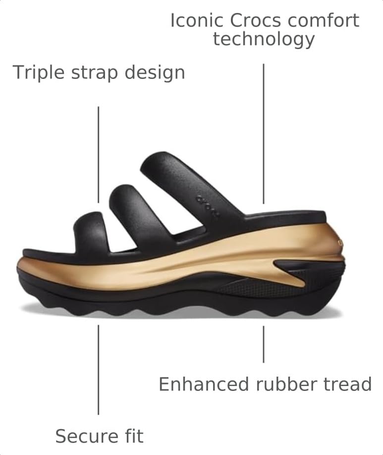 Image of Crocs unisex-adult Mega Crush Triple Strap Sandal