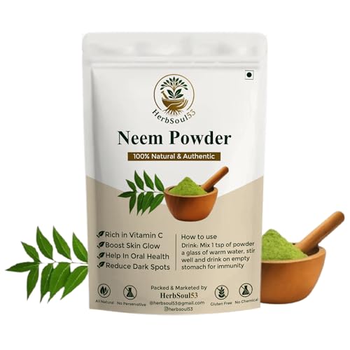 Image of Organic Neem Leaf Powder For Face Pack 250gm - Pure Azadirachta Indica Churna for Acne, Pimples, Oil Control & Glowing Skin | Supports Hair Growth, Dandruff & Scalp Health | Chemical Free