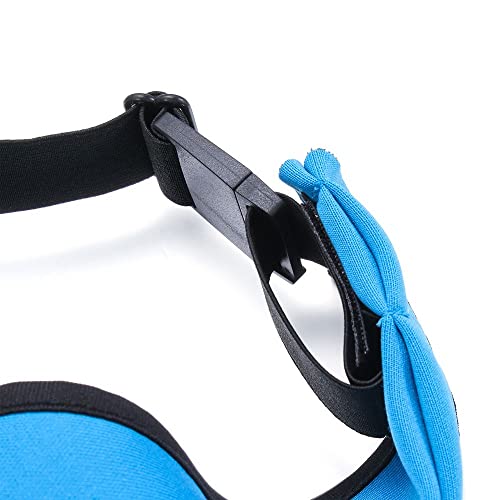 Capa de rosto multifuncional confortável reutilizável 4 em 1 faixa de cabeça capa de boca (azul cele