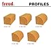 Freud 5 Piece Round Over/Beading Bit Set - Ideal for Rounding & Beading Edges on Furniture - 1/2
