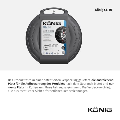 Universal-Schneeketten König CL-10 090 für verschiedene Reifengrößen