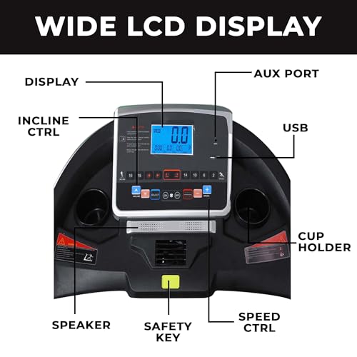 Image of 91-Durafit Panther | 5.5 HP Peak DC Motorized Foldable Treadmill | Auto Incline 18 Level |Max Speed 18 Km /Hr | Max User Weight 130 Kg | Free (DIY) Installation Assistance | Spring Suspension