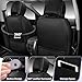 CAR Pass Nappa Leather Car Seat Covers, Durable Waterproof Luxury Universal for SUV Pick-up Truck Sedan, Anti-Slip Driver 5 Seats Covers Full Set with Backrest (Black Chameleon Iridescent Reflective)