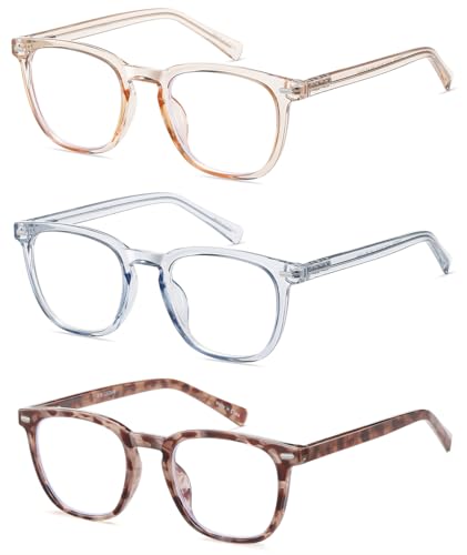 EYECEDAR 3-Pack Reading Glasses for Women Blue Light Blocking Eye Glasses Eyeglasses Readers for Women 1.75