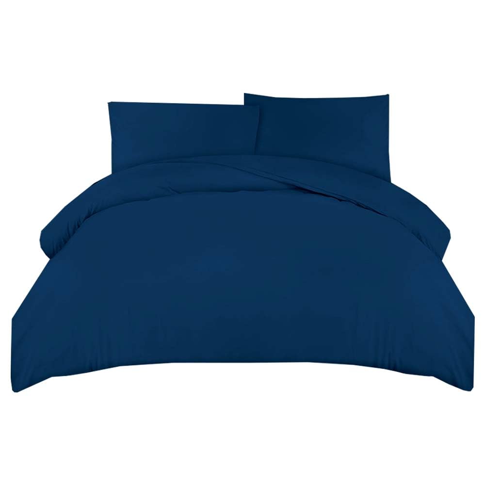 The Comfortz Blue Comfortz King Bedding Duvet Cover With 2 Pillowcases - Soft Microfibre Polyester Anti Allergic Breathable & Wrinkle Free Duvet Set (,King)