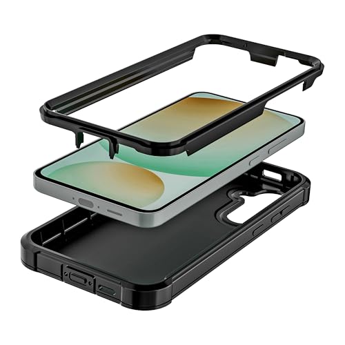 Image of Cubix Armor Defender Rugged Case Compatible for Samsung Galaxy S23 FE Back Cover Slim, Shockproof, Dual-Layer Design with Camera Protection - Black
