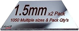 Aluminium Sheet Plate 1.5mm 1050 grade - Multiple Size's & Pack Qty's - 100mm x 100mm x 1.5mm-2Pk