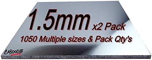 Aluminium Sheet Plate 1.5mm 1050 grade - Multiple Size's & Pack Qty's - 100mm x 100mm x 1.5mm-2Pk