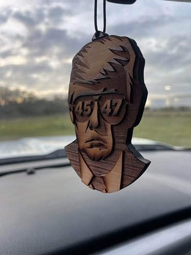 Image of Freedom Hanger - Trump Car Air Freshener - ALL Natural Wood Air Freshener - Car Odor Eliminator - Made in USA Chemical Free