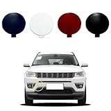 Goholy Car Front Bumper Tow Hook Cover Compatible with Jeep Compass 2017 2018 2019 2020 2021 CH1028104 5SY62TZZAB Small Lid Towing Eye Cap White Right Passenger Side