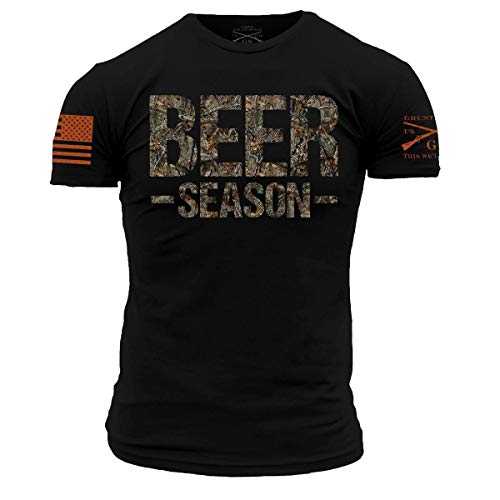 Grunt Style Realtree EdgeÂ®- Beer Season Men's T-Shirt (Black, Medium)
