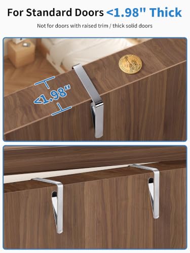 JARLINK Over the Door Organizer for Bedroom, Pantry, Bathroom, 5 Shelf Grey - Image 4
