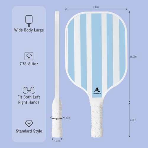 Image of AOBORTY Pickleball Paddles 4 Pack - USAPA Light Graphite Premium Rackets Fiber Face & Polymer Honeycomb Core Pickleball Set with 4 Outdoor Indoor Balls Including Portable Carry Bag