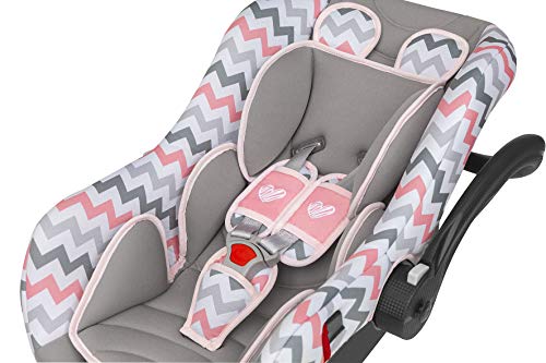 Bebê Conforto Ello até 13 Kg, Tutti Baby, Rosa/Cinza