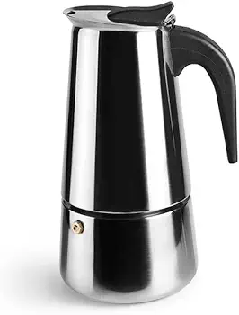 Cafetera express Moka, 15 tazas, 700 ml, Acero Inoxidable, Apto para inducción