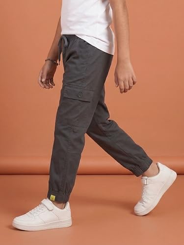 Image of KiddoPanti Boys 100% Twill Cotton Cargo Jogger Pants