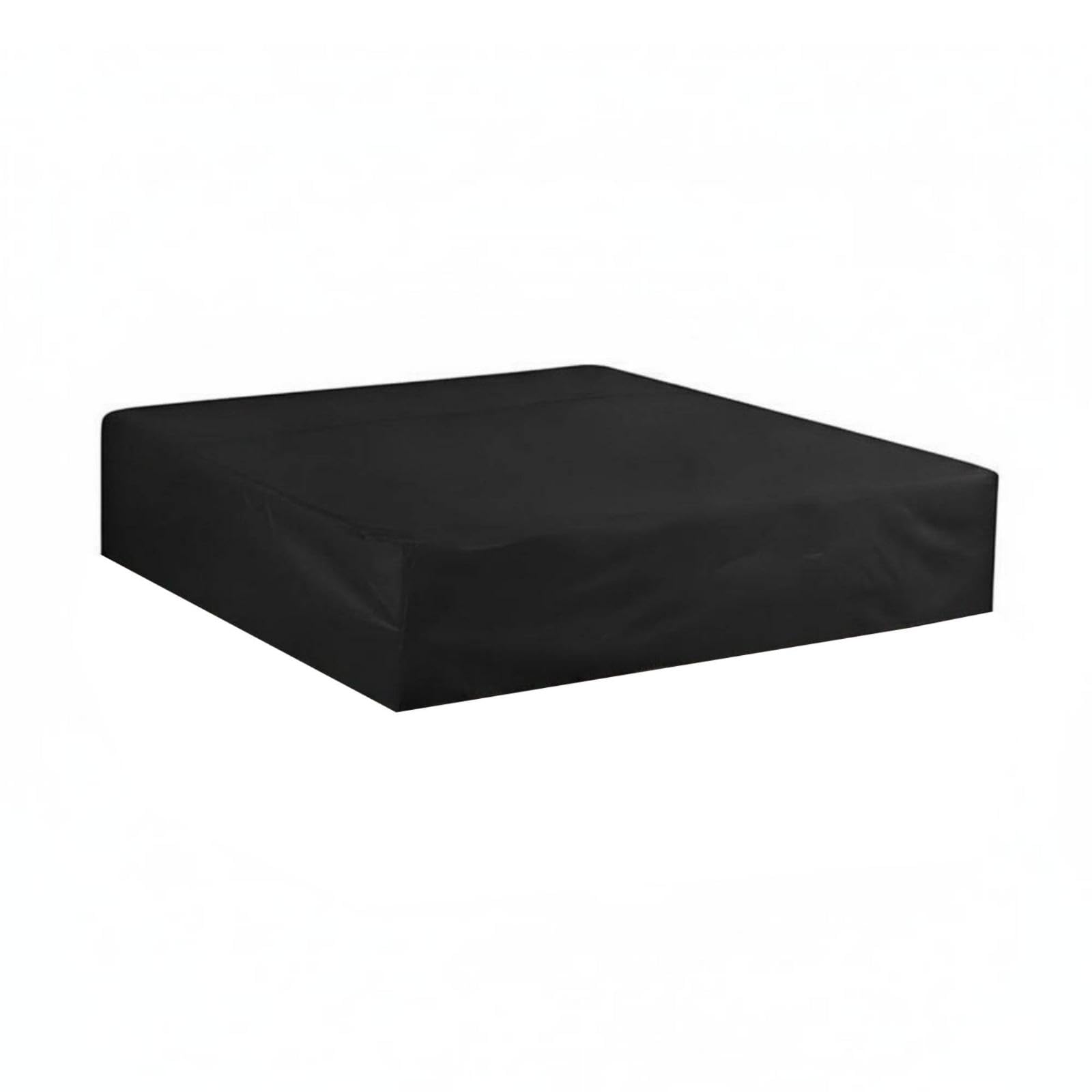 Square Bathtub Cover Sun-Resistant Square Pool Enclosure Silver-Coated Outdoor Protection Black 210x210x30cm-image-37