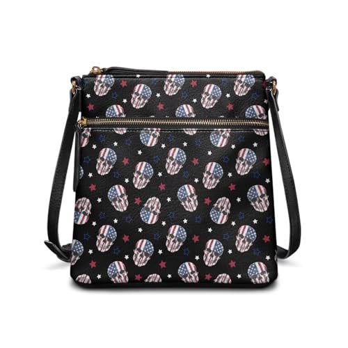 Image of Leather Purses for Women, Leather Hobo Bags for Women Travel Sling Purse Triple Zippered Pockets Shoulder Bag
