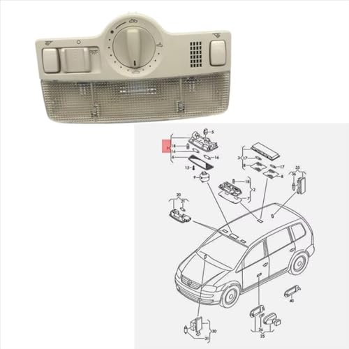 Luz de lectura de coche para reparar interruptor de techo roto 6