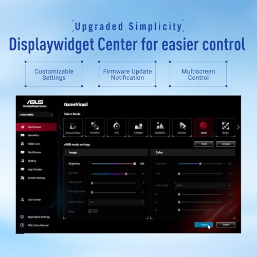 Image of ASUS TUF 24 inch Gaming Monitor,1080P IPS Panel, 240Hz, 0.3ms, 99% sRGB, FreeSync Premium & G-SYNC Compatible, ELMB SYNC, Gaming AI, DisplayPort, HDMI, Eye Care, Height|Tilt|Swivel|Pivot, Adjustable Stand