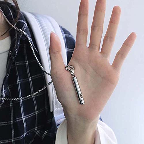 Colar de apito alto para mulheres e homens, colar de moda suéter corrente para acampamento caminhada