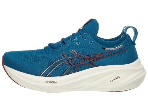 ASICS Men's Gel-Nimbus 26 Running Shoes, 12, Rich Navy/Faded Orange